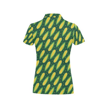 Corn Pattern Print Design 03 Women's Polo Shirt