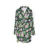 Hibiscus Tropical Print Design LKS309 Women's Fleece Robe