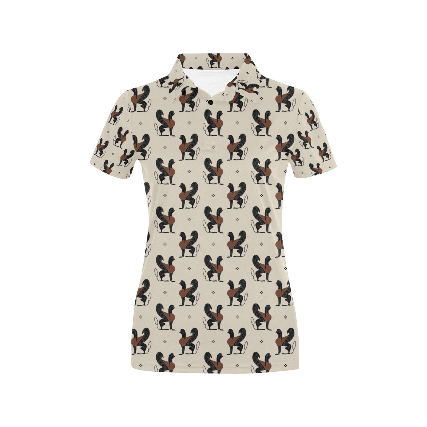 Ancient Greek Print Design LKS3010 Women's Polo Shirt