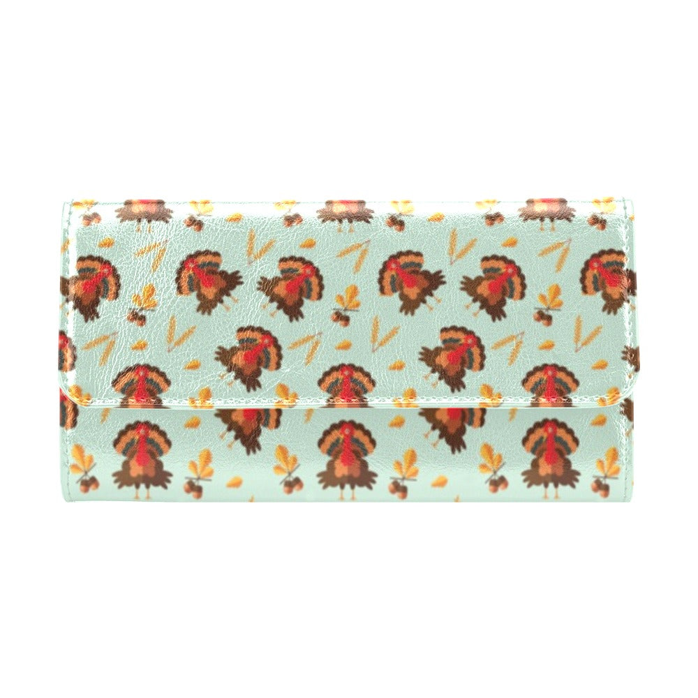 Thanksgiving Print Design LKS309 Women's Trifold Wallet
