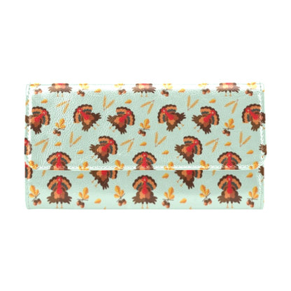 Thanksgiving Print Design LKS309 Women's Trifold Wallet