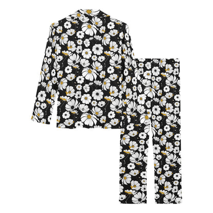 Daisy Pattern Print Design 02 Women's Long Pajama Set
