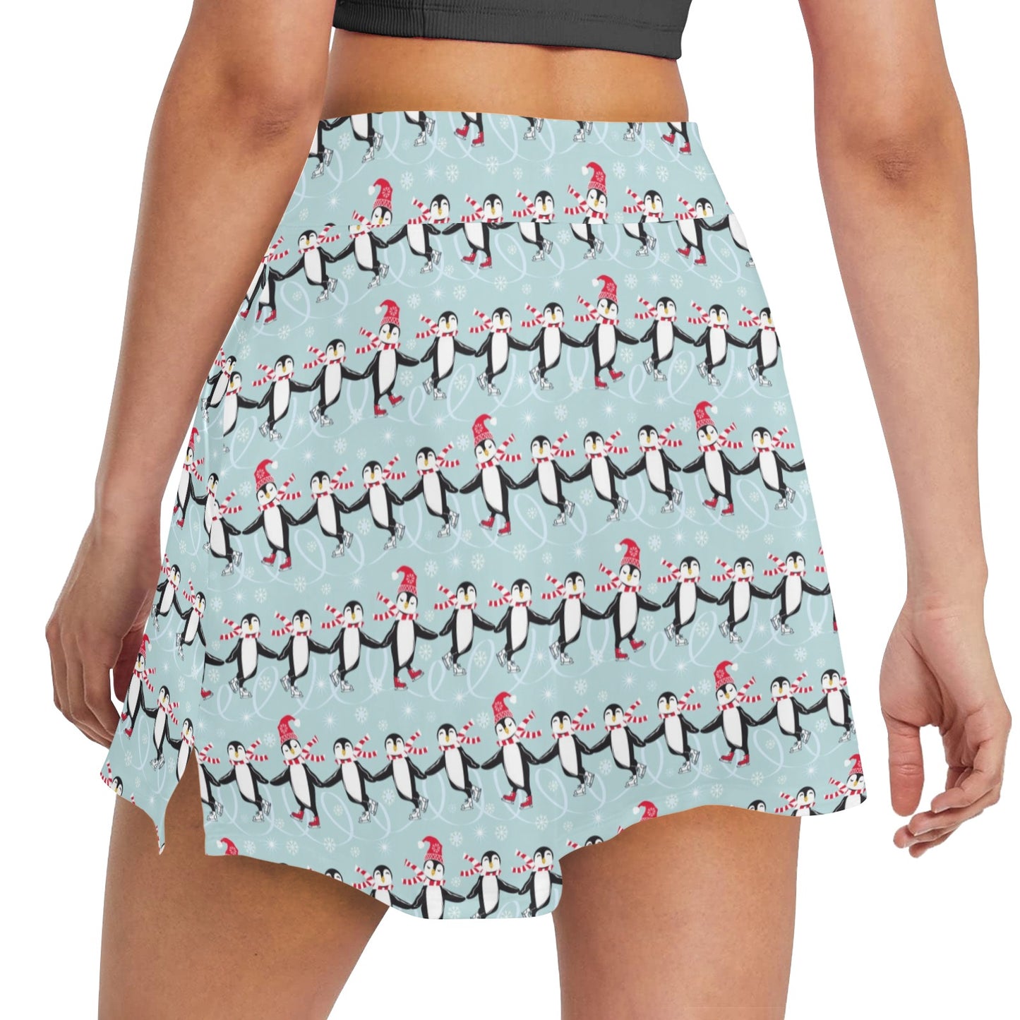 Penguin Sking Design 17" Golf & Pickleball Skort with Pockets