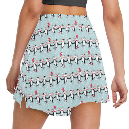 Penguin Sking Design 17" Golf & Pickleball Skort with Pockets