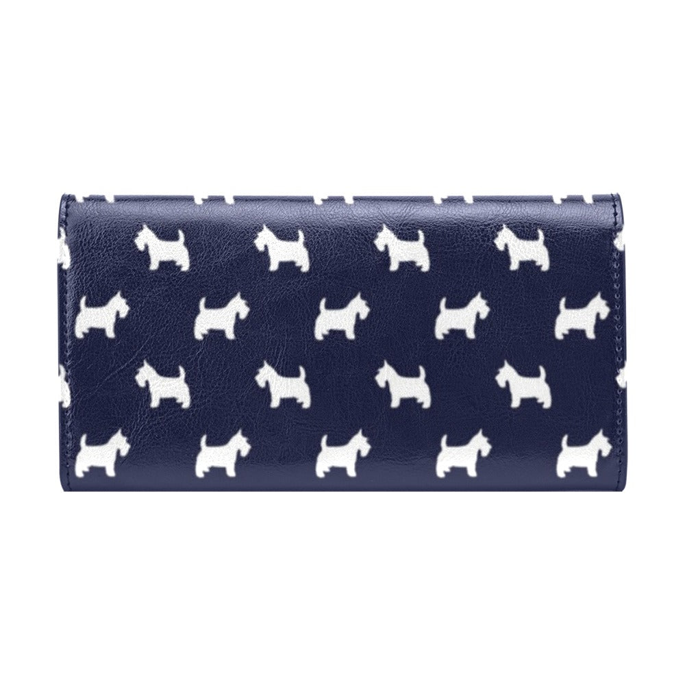 Scottish Terriers Print Design LKS3019 Women's Trifold Wallet
