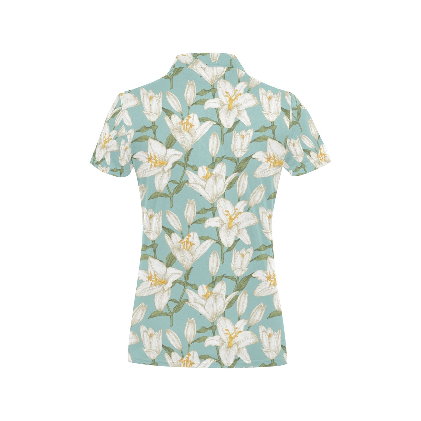 Lily Pattern Print Design LY09 Women's Polo Shirt