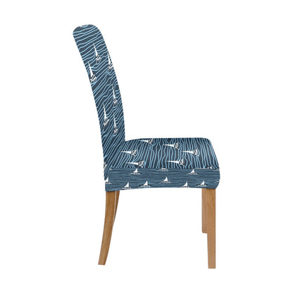 Sailboat Print Design LKS303 Dining Chair Slipcover