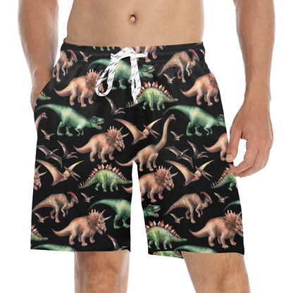 Dinosaur Print Pattern Men's Swim Trunks Beach Shorts