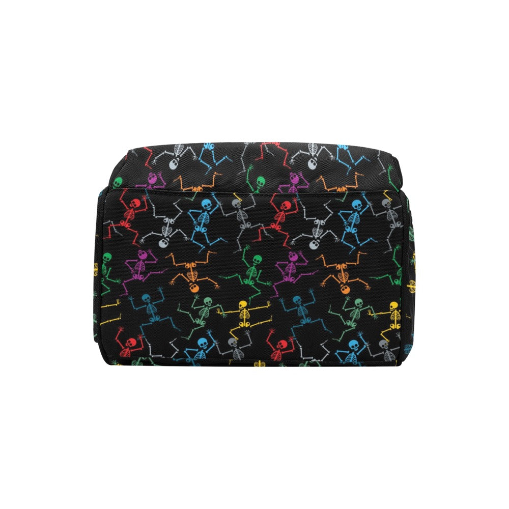 Skeleton Colorful Print Design LKS302 Diaper Bag Backpack