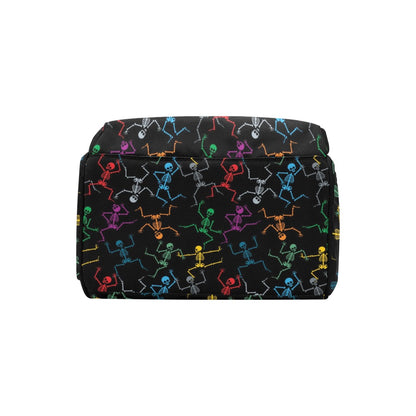 Skeleton Colorful Print Design LKS302 Diaper Bag Backpack