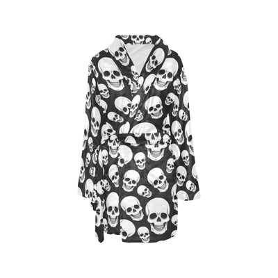 Skull Print Design LKS301 Women's Fleece Robe