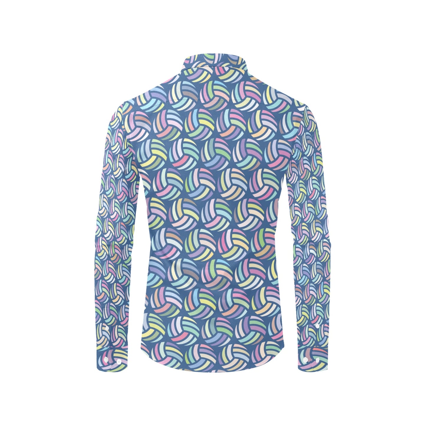 Volleyball Print Design LKS301 Men's Long Sleeve Dress Shirt