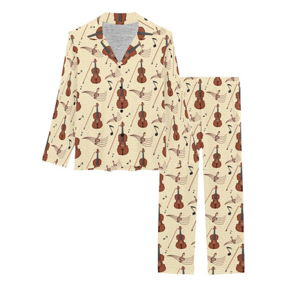 Cello Print Design LKS402 Women's Long Pajama Set
