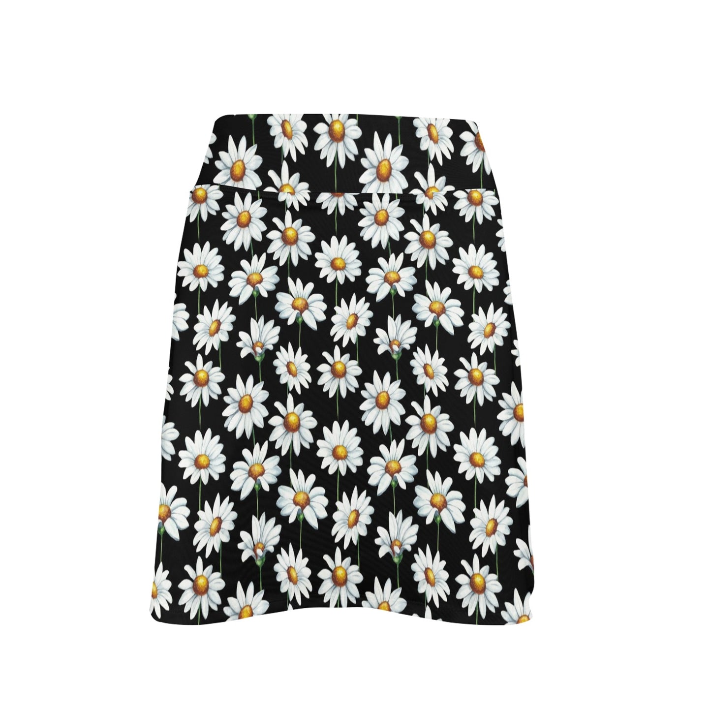 Daisy Print Pattern Women's Golf Skirt with Pocket