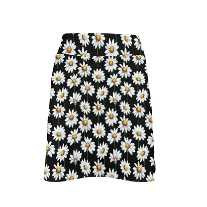 Daisy Print Pattern 17" Golf & Pickleball Skort with Pockets