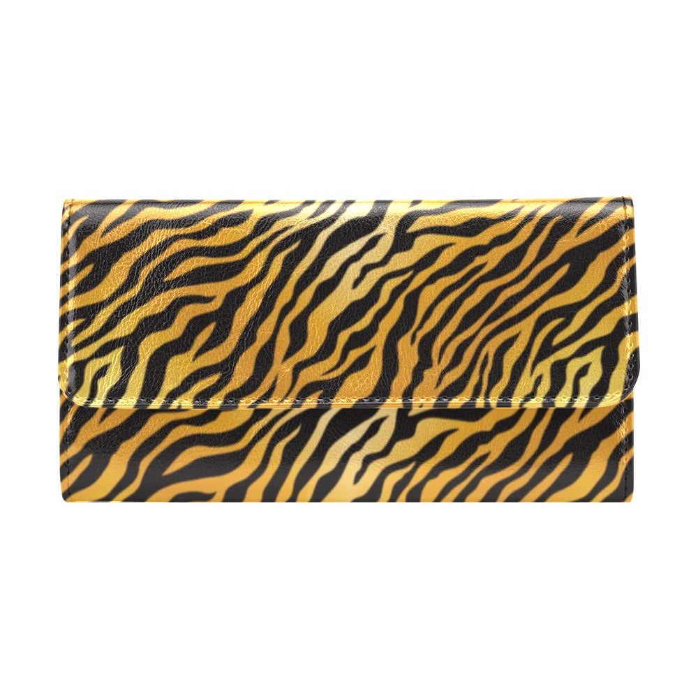 Tiger Print Design LKS302 Women's Trifold Wallet