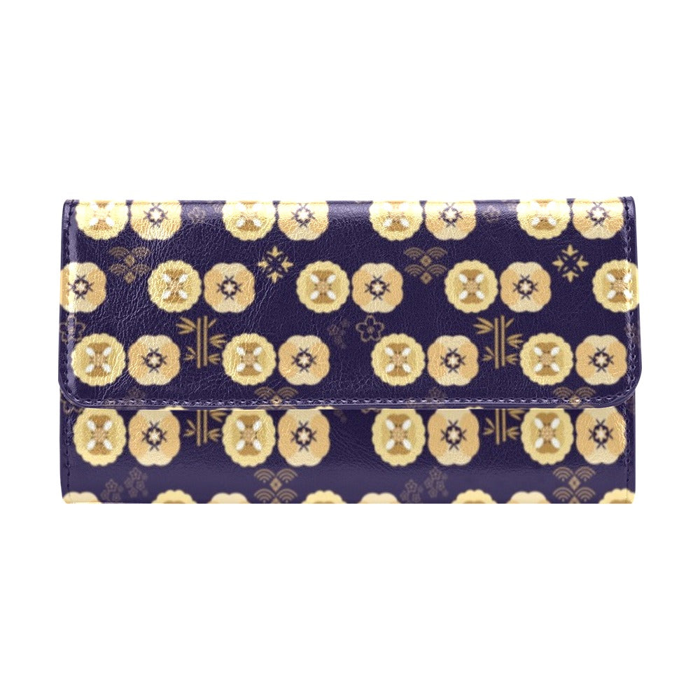 Sakura Print Design LKS303 Women's Trifold Wallet