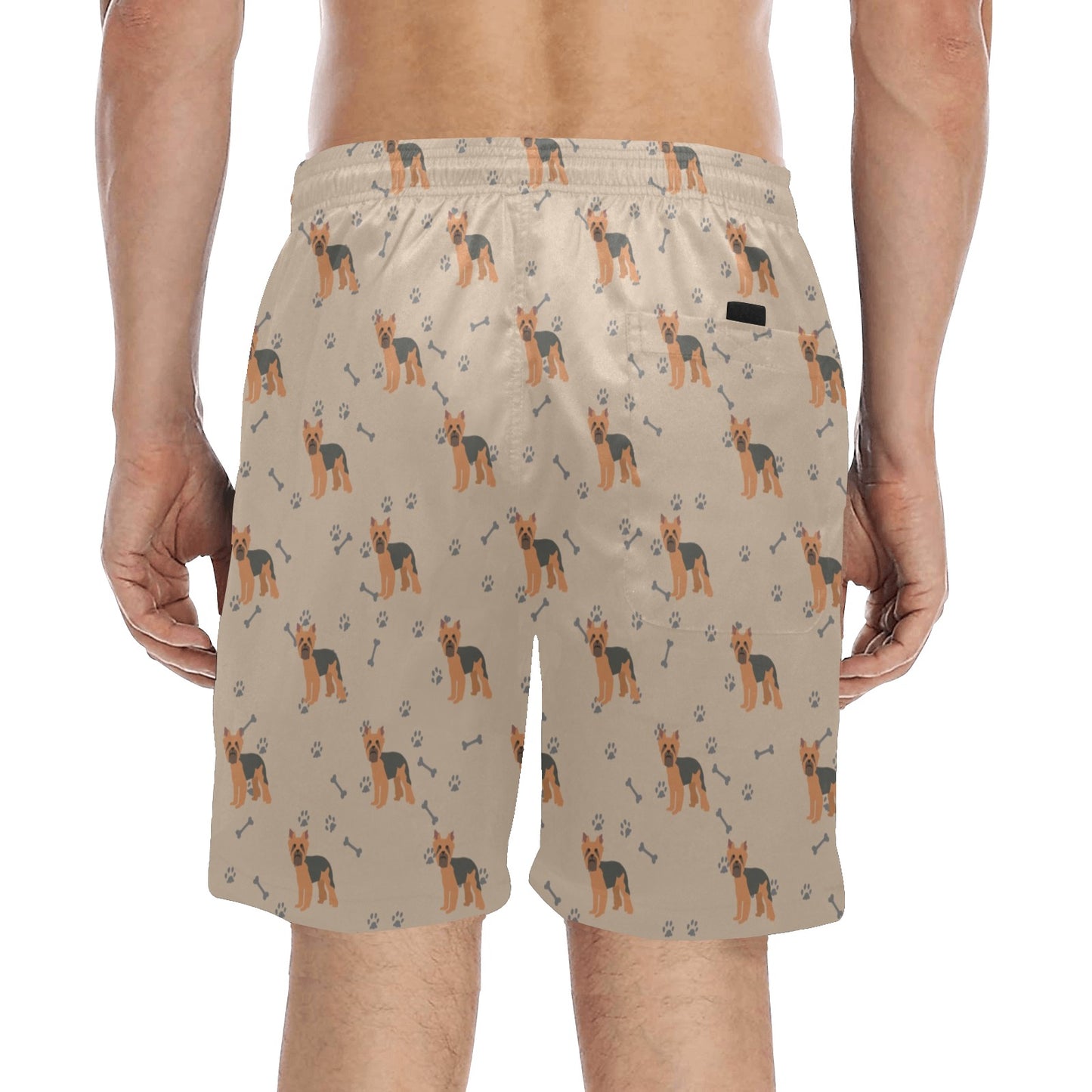 Yorkshire Terriers Print Design LKS305 Men's Swim Trunks Beach Shorts