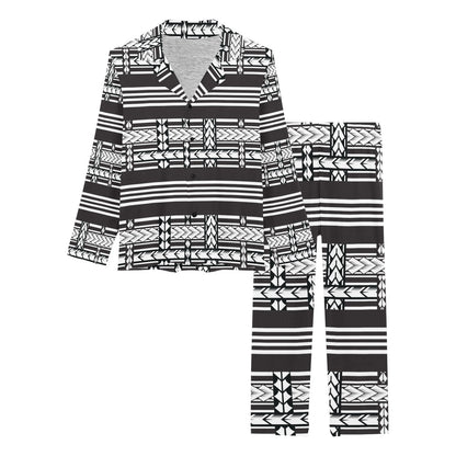 Samoan Tattoo Print Design LKS304 Women's Long Pajama Set
