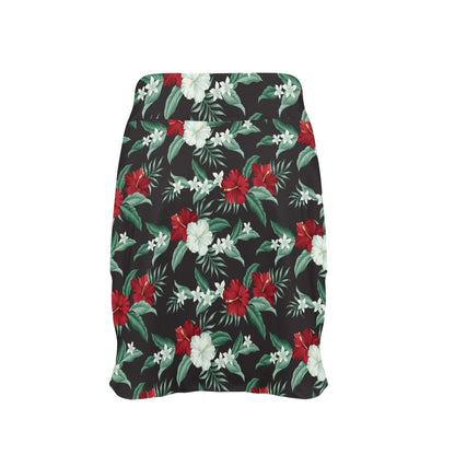 Tropical Flower Print Design LKS303 17" Golf & Pickleball Skort with Pockets
