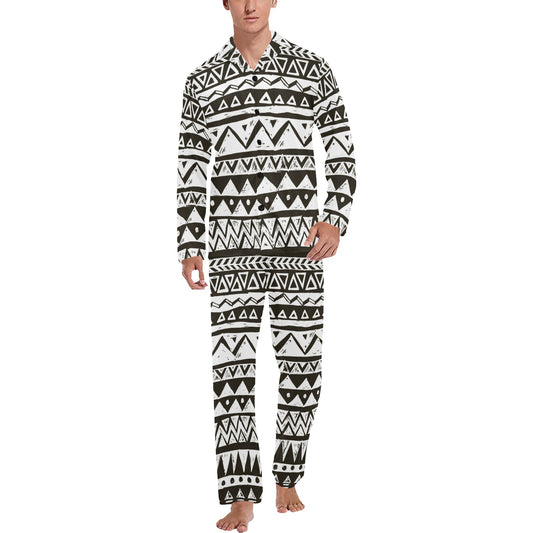 Hand draw Tribal Aztec Men's Long Pajama Set