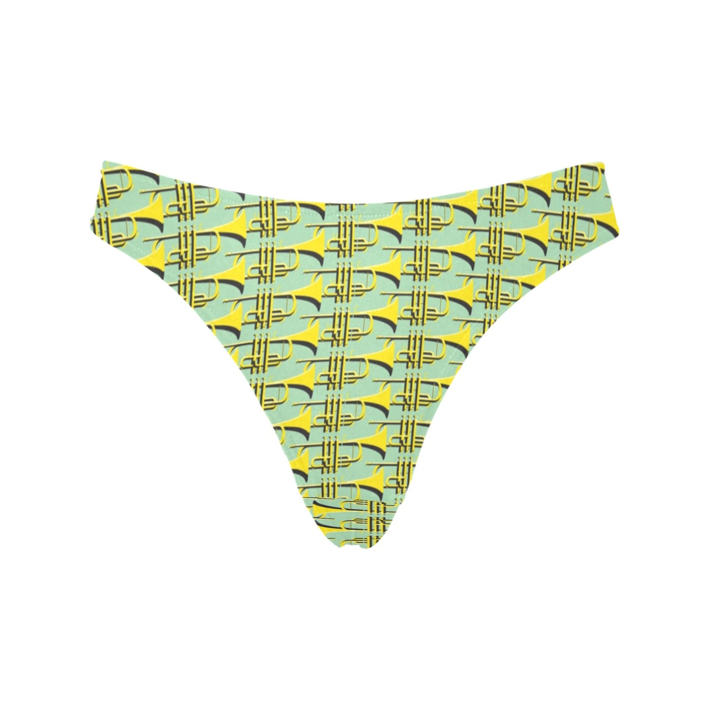 Trumpet Vintage Design Print Women's Thongs