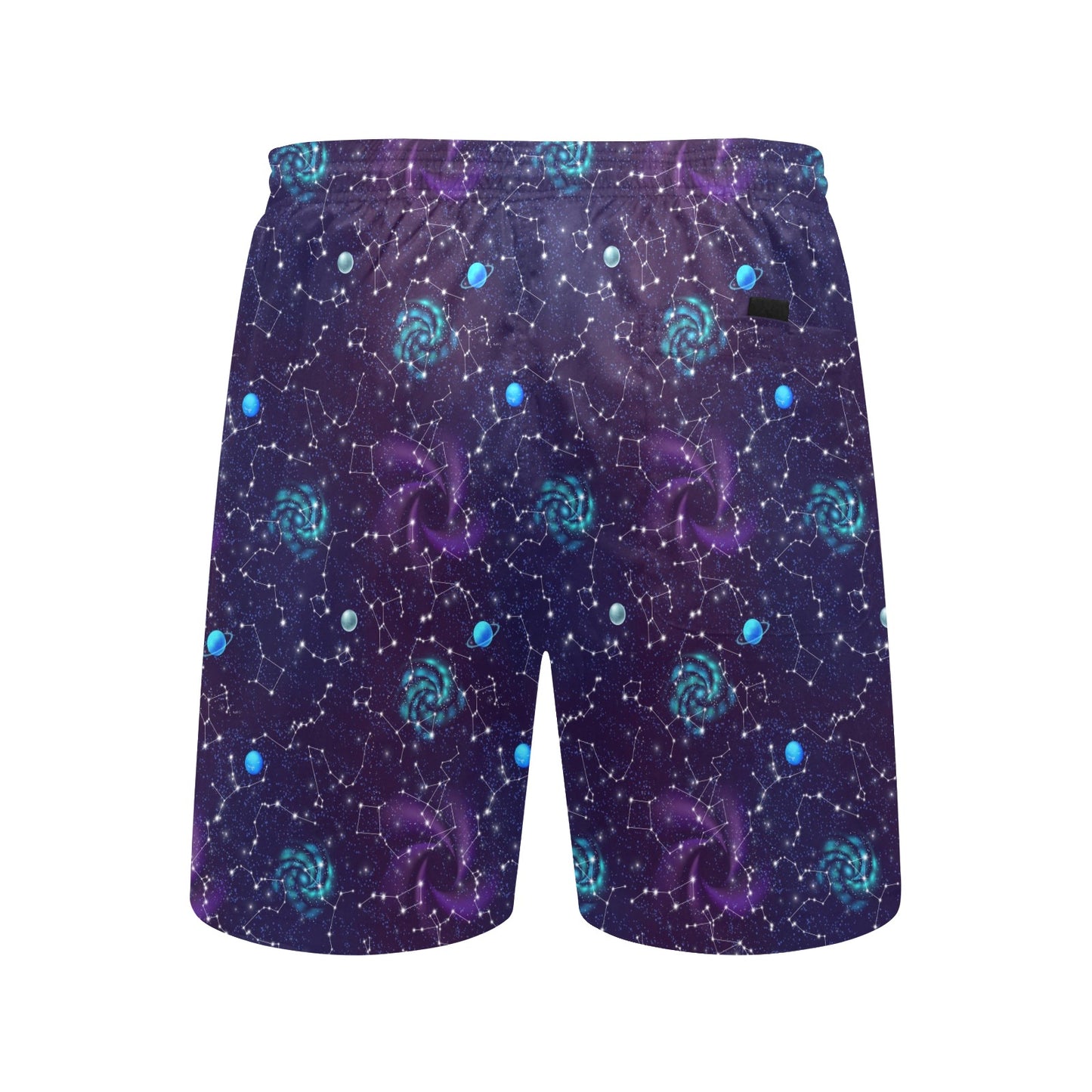 Zodiac Galaxy Design Print Men's Swim Trunks Beach Shorts