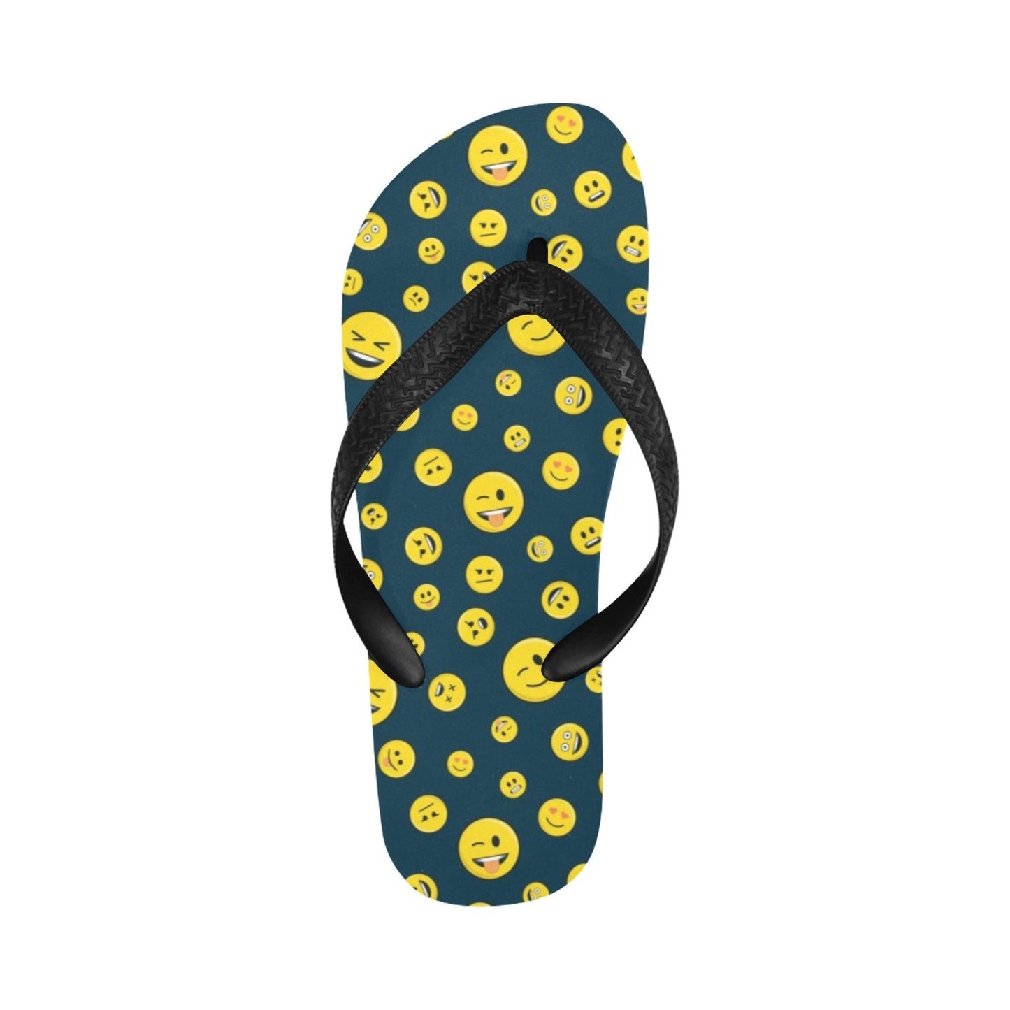 Smiley Face Emoji Print Design LKS301 Flip Flops