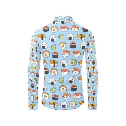 Sushi Print Design LKS303 Men's Long Sleeve Dress Shirt