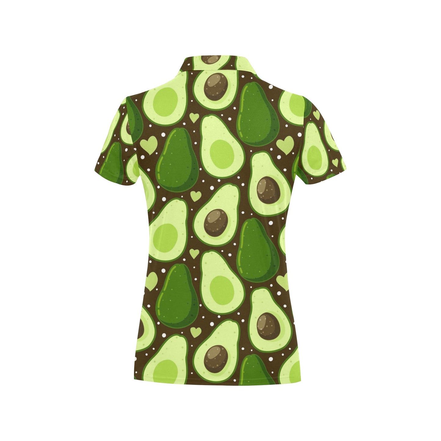 Avocado Pattern Print Design AC04 Women's Polo Shirt