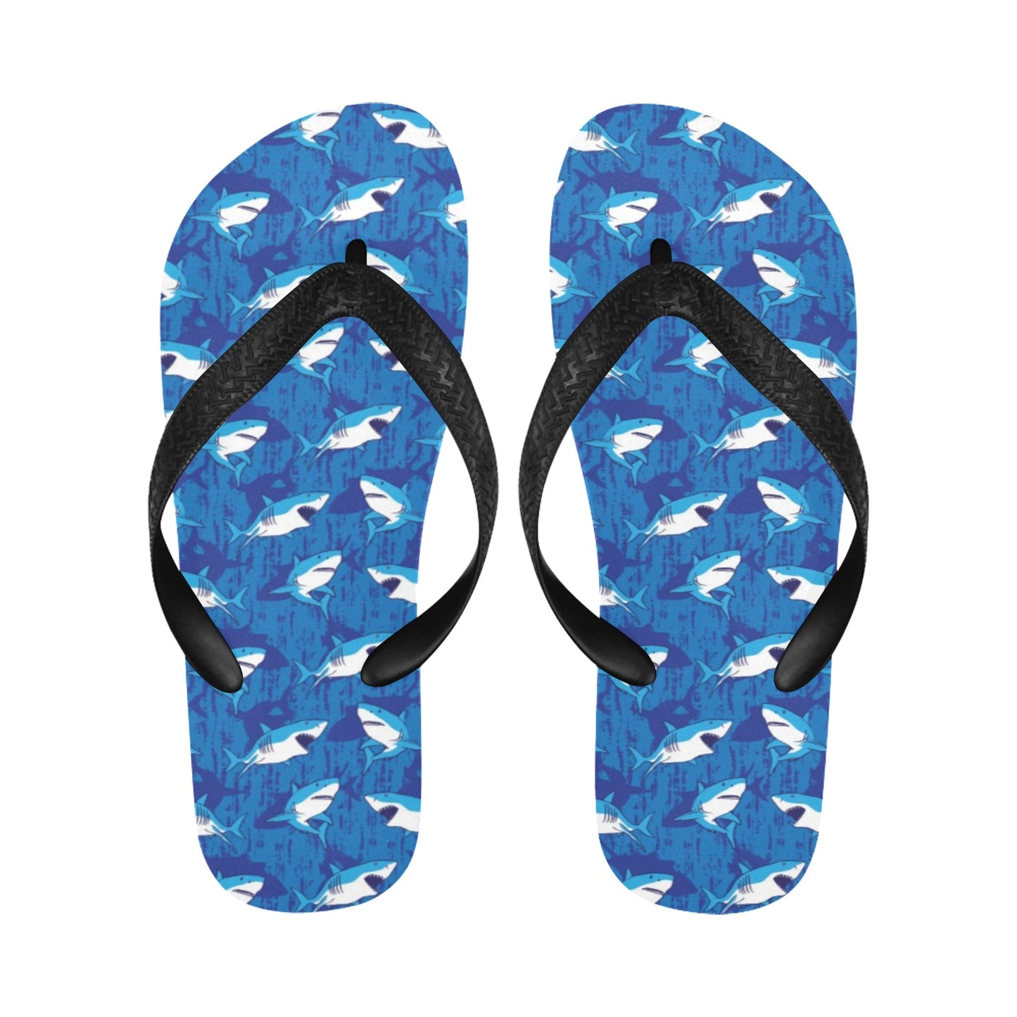 Shark Print Design LKS308 Flip Flops
