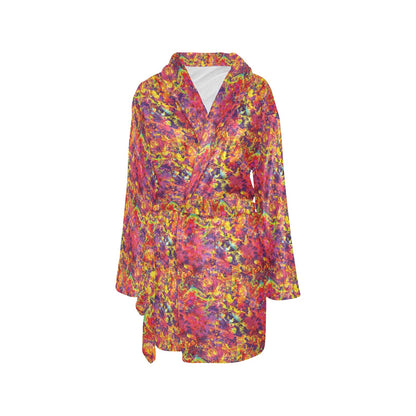Splatter Print Design LKS303 Women's Fleece Robe