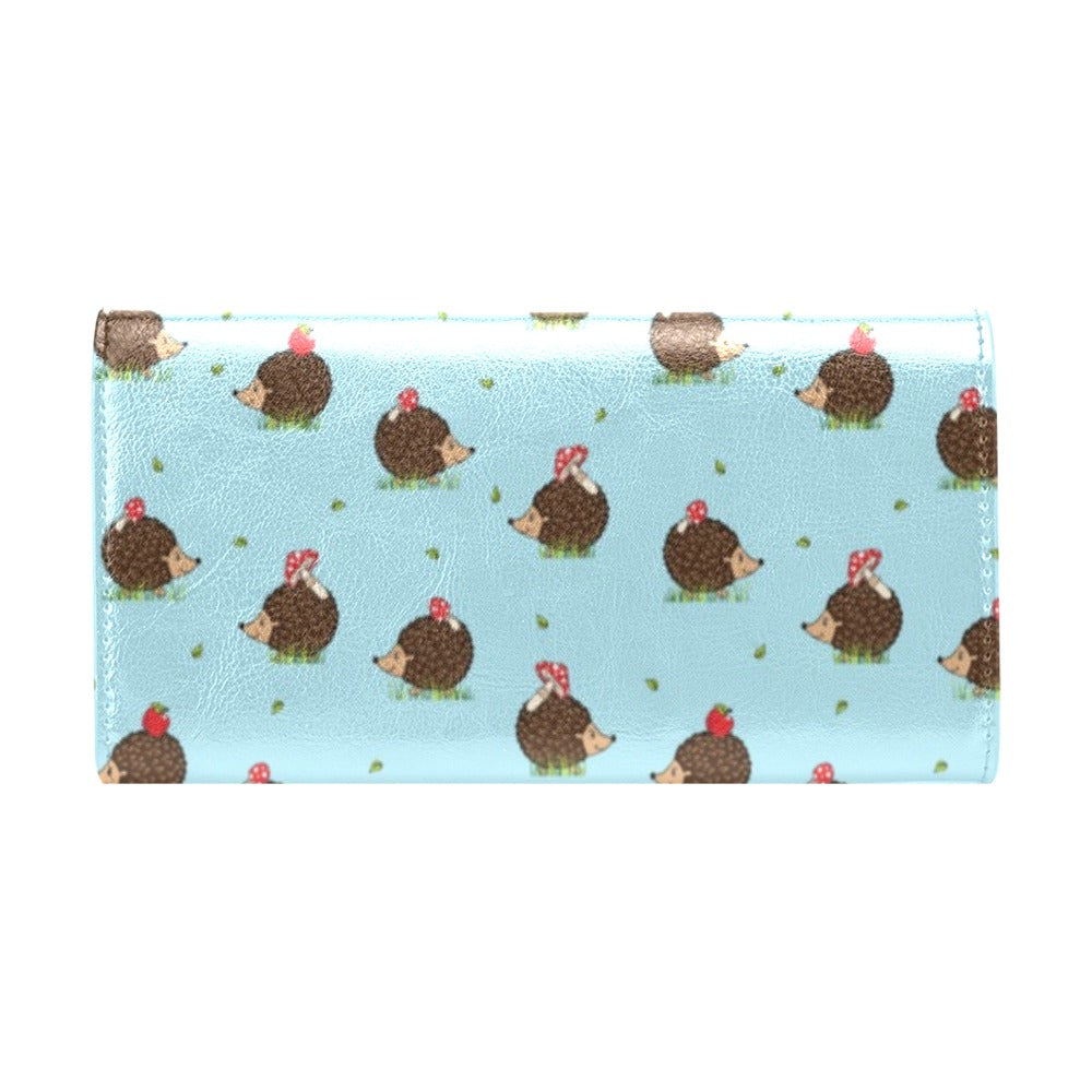 Hedgehog Print Design LKS402 Women's Trifold Wallet