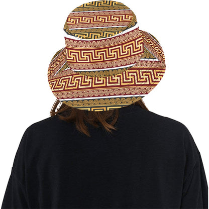 Ancient Greek Pattern Print Design LKS302 Unisex Bucket Hat