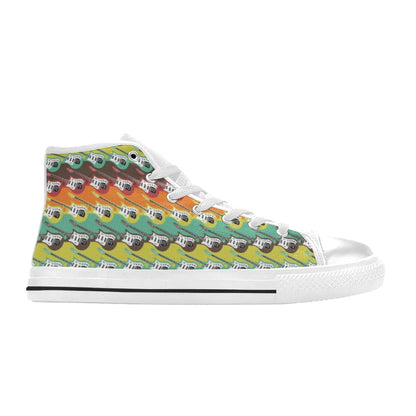 Electric Guitar Print Design LKS401 Men's High Top Canvas Shoes