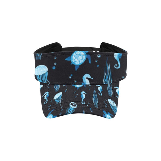 Sea Turtle Jelly Fish Sea Horse Print Design LKS3014 Unisex Sun Visor