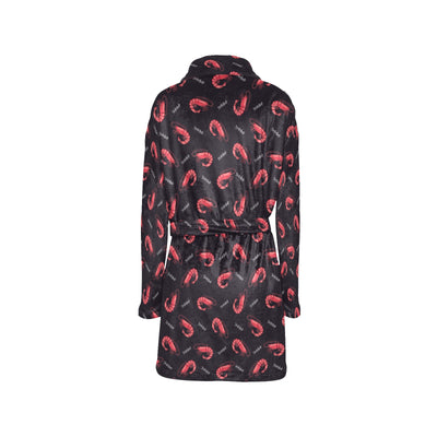 Shrimp Print Design LKS302 Women's Fleece Robe