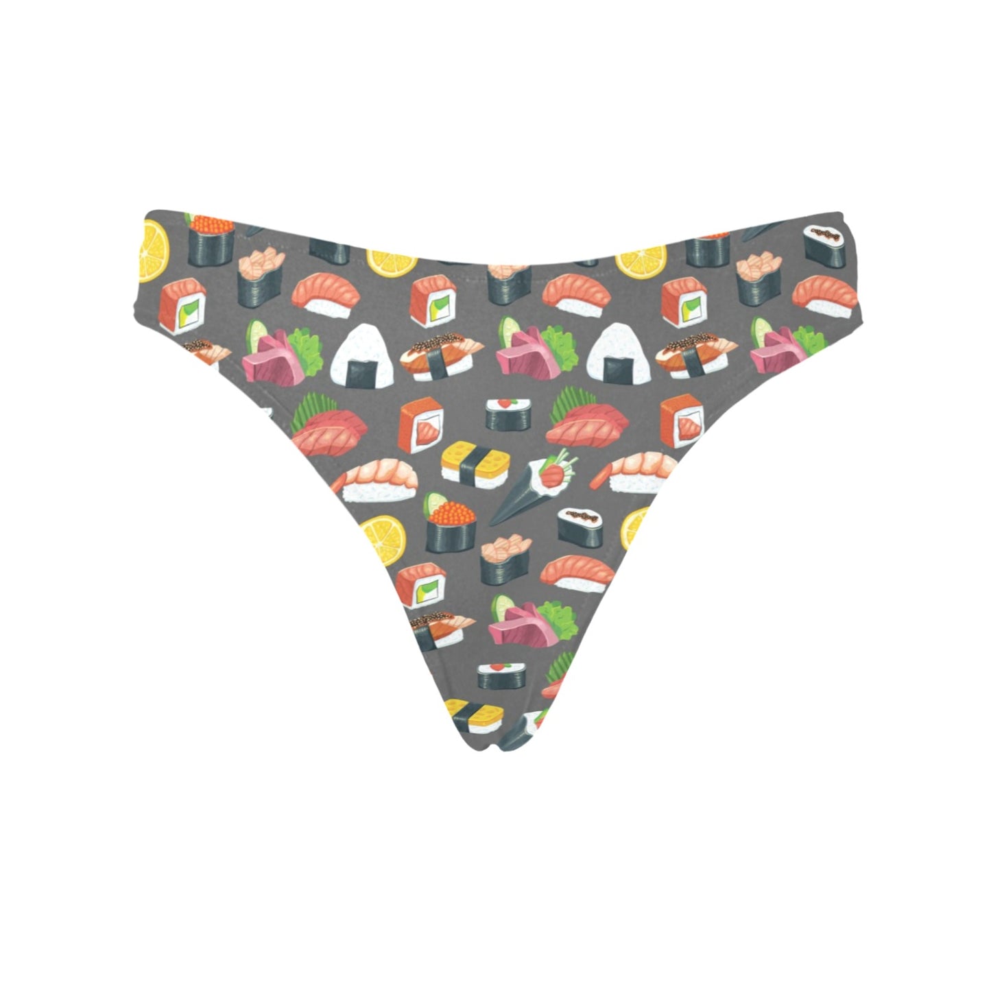 Sushi Pattern Print Women's Thongs