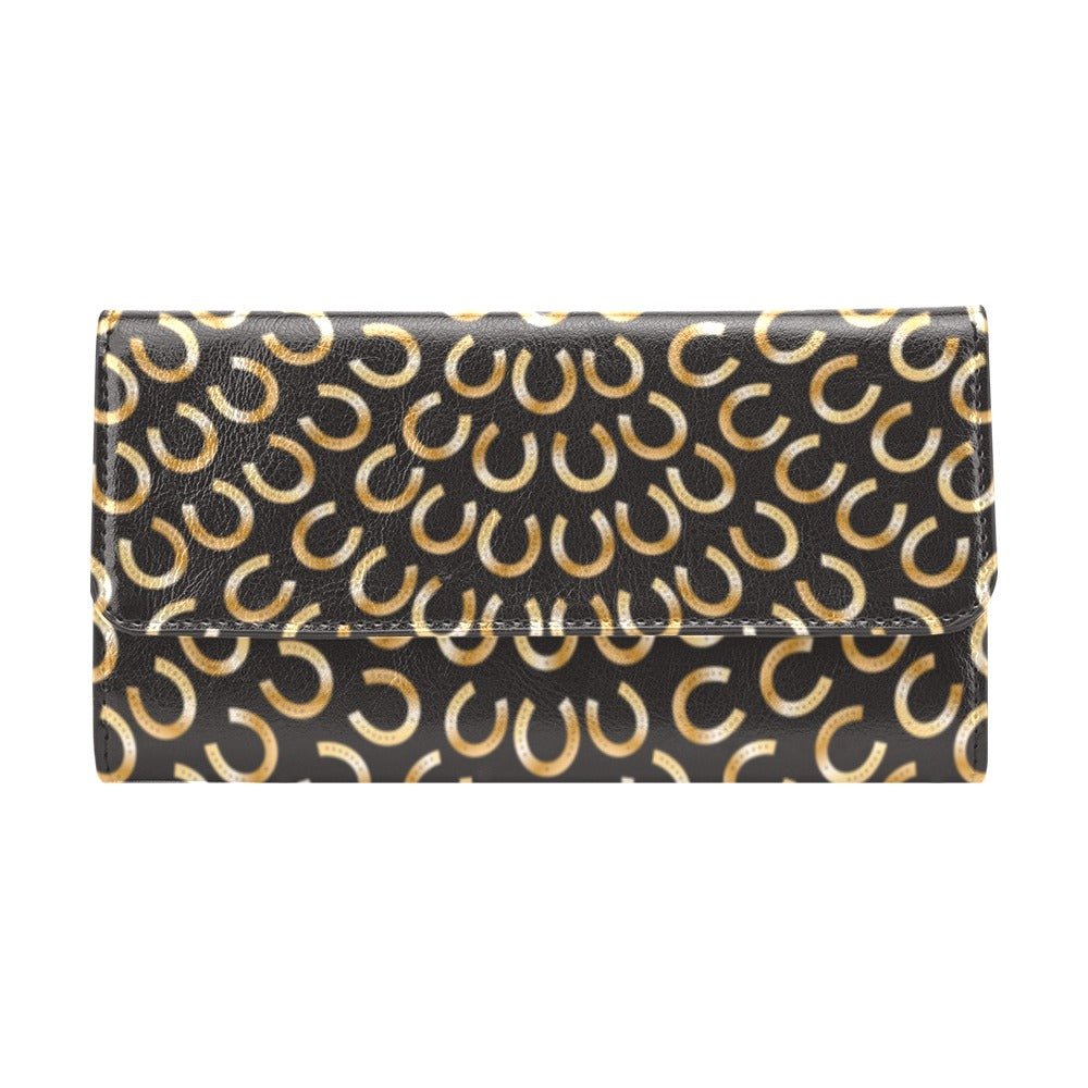 Horseshoe Print Design LKS304 Women's Trifold Wallet