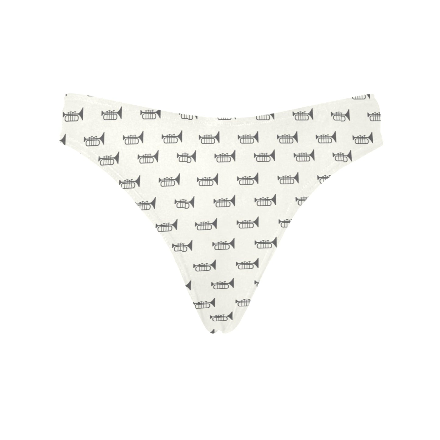 Trumpet Pattern Themed Print Women's Thongs