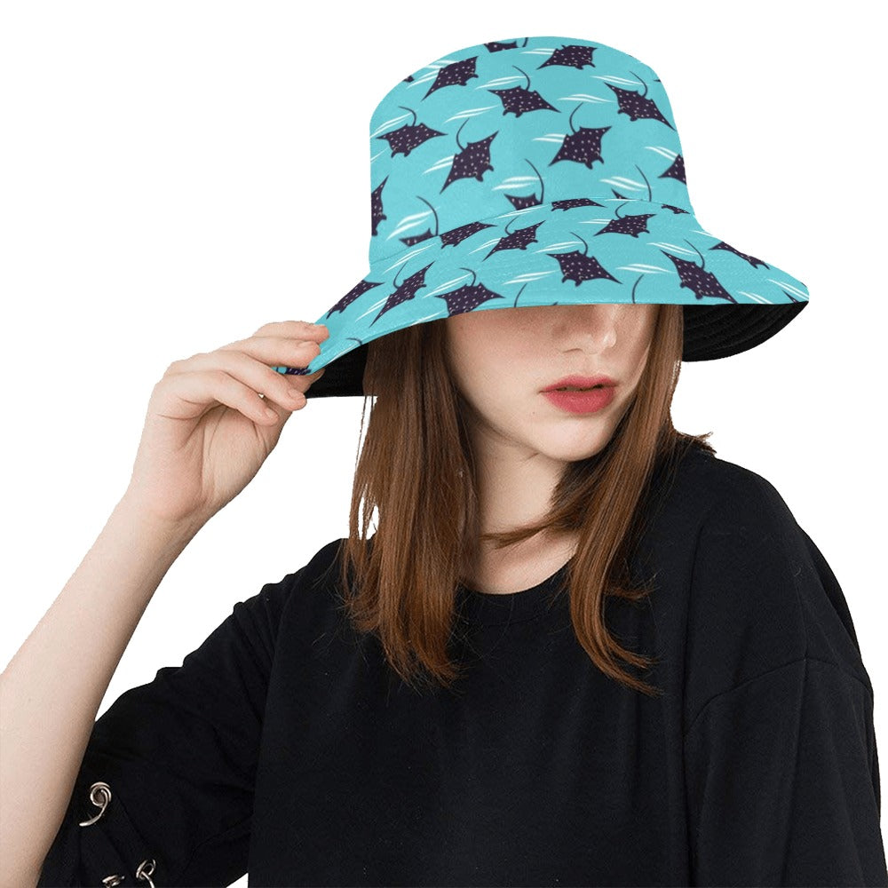 Manta Ray Print Design LKS403 Unisex Bucket Hat