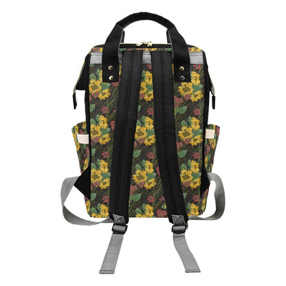 Sunflower Print Design LKS303 Diaper Bag Backpack