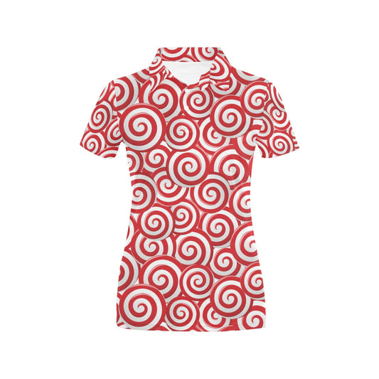 Candy Pattern Print Design 03 Women's Polo Shirt