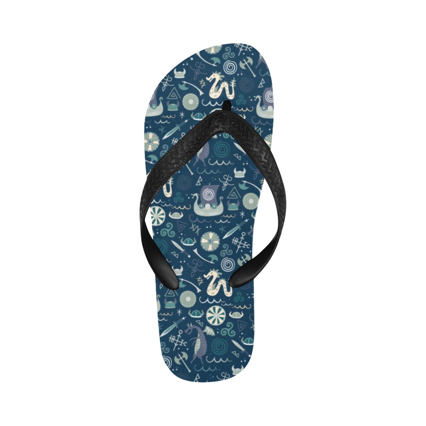 Vikings Print Design LKS305 Flip Flops