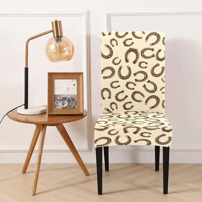 Horseshoe Print Design LKS302 Dining Chair Slipcover