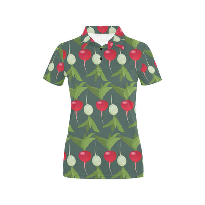 Radish Pattern Print Design A03 Women's Polo Shirt