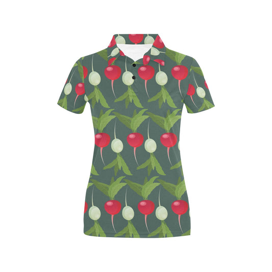 Radish Pattern Print Design A03 Women's Polo Shirt