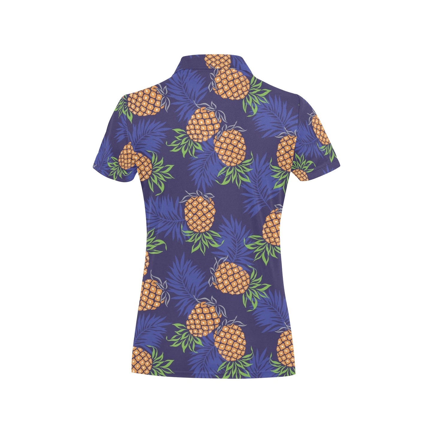 Pineapple Pattern Print Design PP02 Women's Polo Shirt