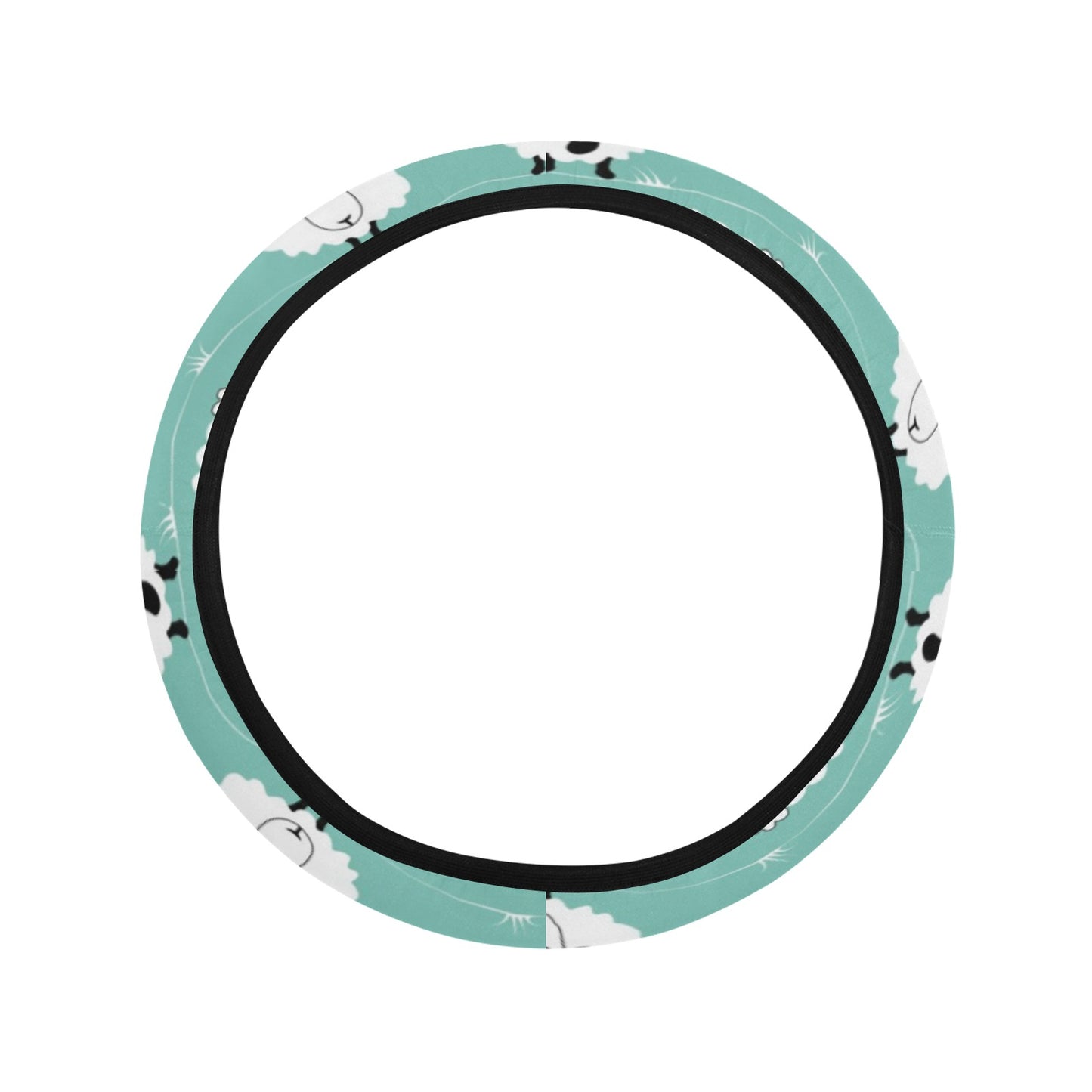 Sheep Print Design LKS404 Steering Wheel Cover with Elastic Edge
