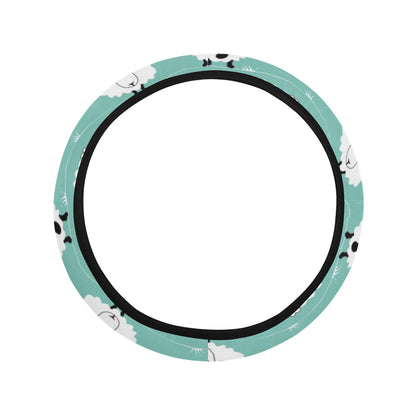 Sheep Print Design LKS404 Steering Wheel Cover with Elastic Edge